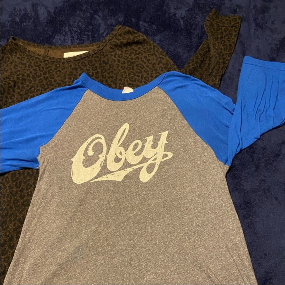 Obey baseball tee